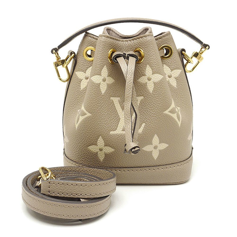 Louis Vuitton Nano Noe Emplant Tourtrell Creme Shoulder Bag